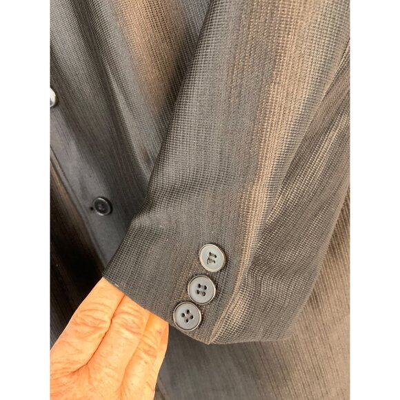 Mens Western Style Black Blazer Jacket Faux Ostrich Accent Mexico 46R RX10641 - Picture 3 of 11